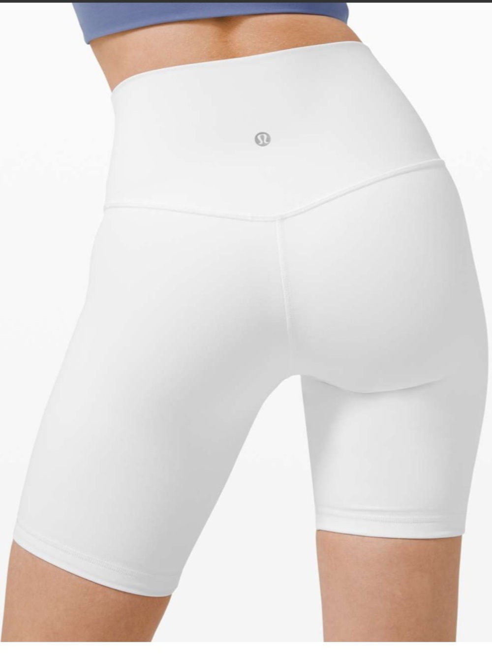 Lululemon Align HR Short 8" Women's 4 White Nulu Activewear Yoga Workout Pilates